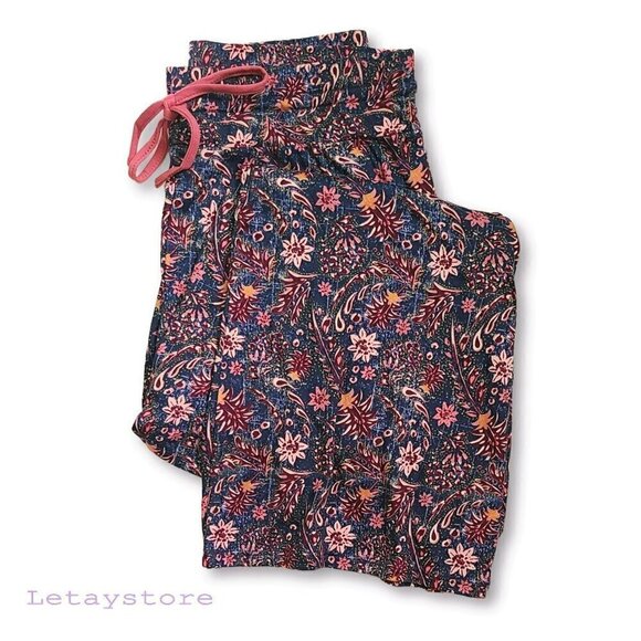 New! Jessica Simpson PJ Long Sleeve Floral print Bell Bottom Lounge Pajama Set - Picture 4 of 5